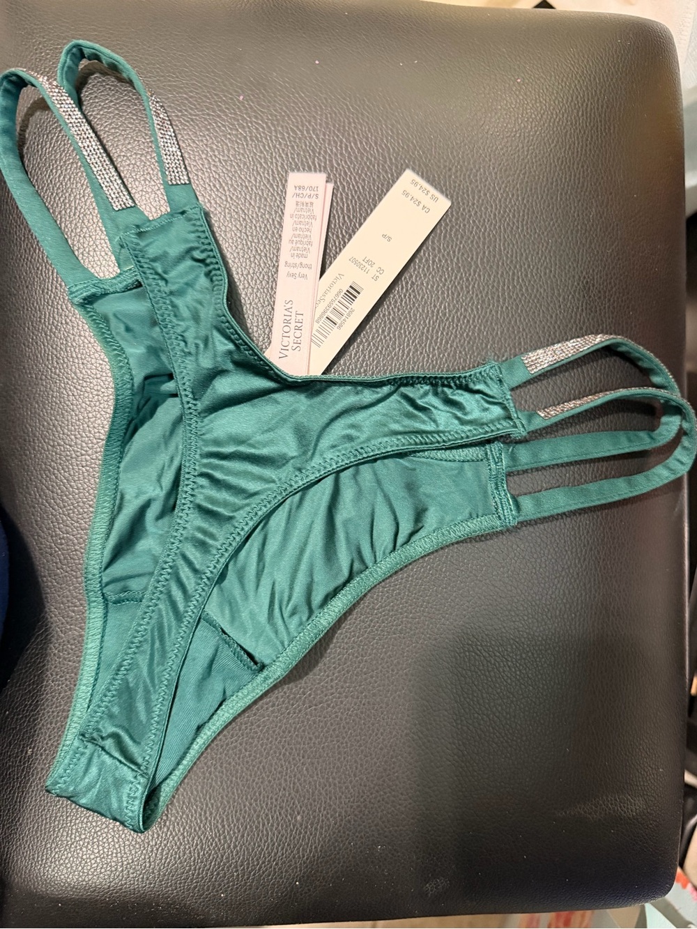 Victoria's Secret Emerald Green Strappy Thong Panty